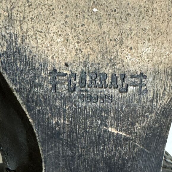 Corral Indie Spirit Black Leather Boots 7.5 Exclusively For Buckle Boho Western - Picture 10 of 12